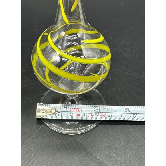 Bimini Werkstatte Delicate Austrian Glass Pitcher and Cup Yellow Clear - Picture 13 of 13